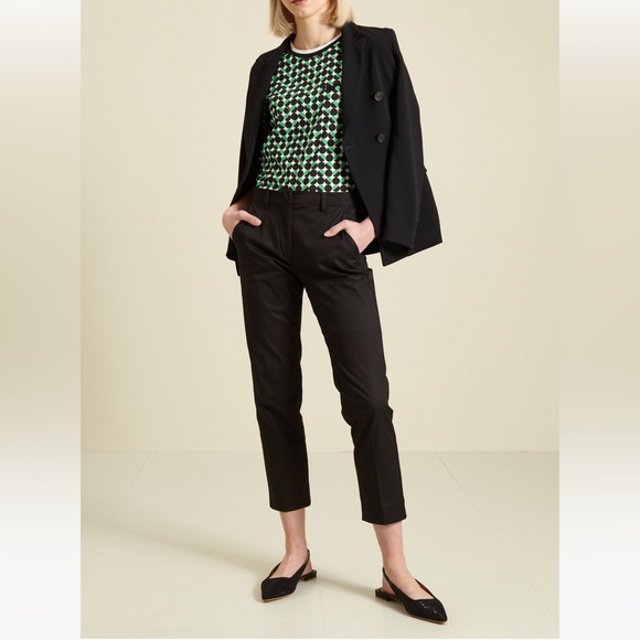 SOLD! MARELLA MAXMARA Labeled as Intrend Green Geometric T-shirt Size:L NWT - Picture 4 of 13